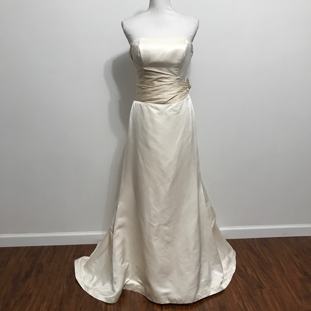 Marisa Strapless Wedding Dress, 100% Silk